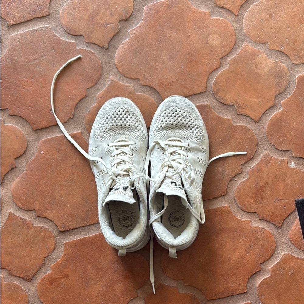 White Knit Sneakers